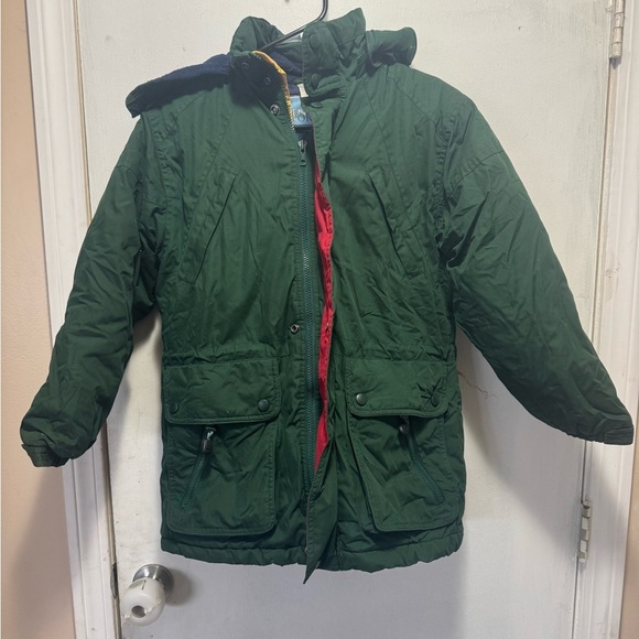 Aspen sport boys winter jacket VINTAGE size medium 10-12 green, yellow, red,blue - Picture 1 of 9